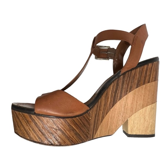 Vince Camuto Oriana Wedge Platform T-Strap Sandals Size 10 - Picture 2 of 10